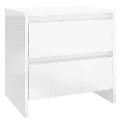 Bedside Cabinets 2 pcs High Gloss White 45x34.5x44.5 cm Chipboard