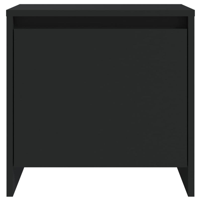 Bedside Cabinets 2 pcs Black 45x34x44.5 cm Chipboard