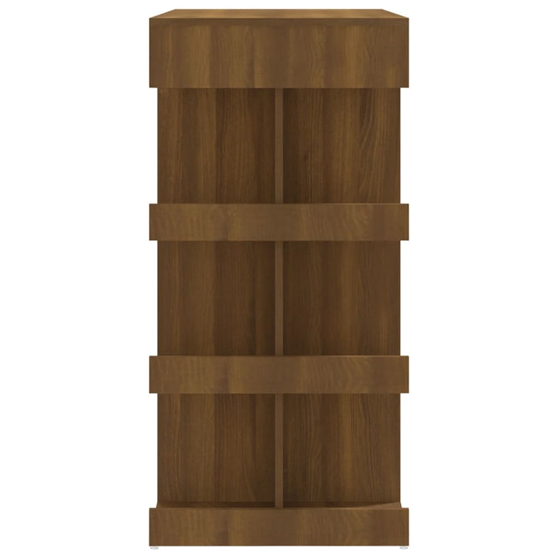 Bar Table with Storage Rack Brown Oak 100x50x101.5cm Engineered Wood