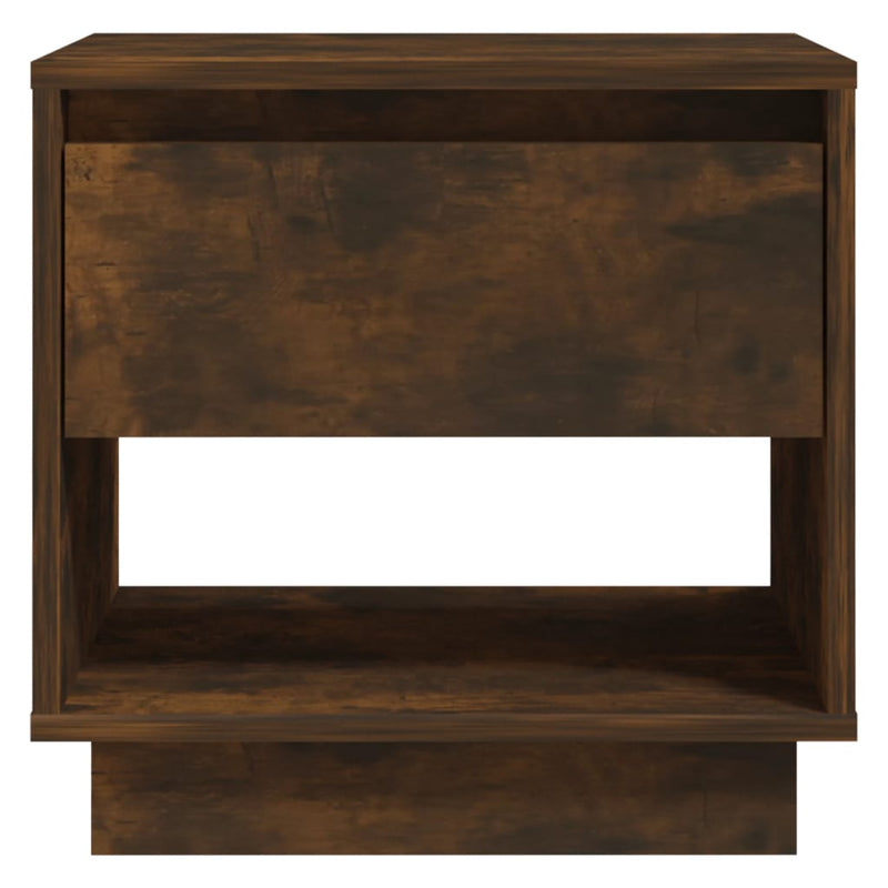 Bedside Cabinet Smoked Oak 45x34x44 cm Chipboard