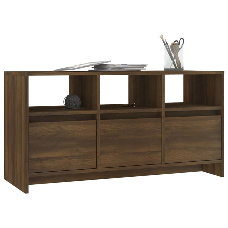 TV Cabinet Brown Oak 102x37.5x52.5 cm Engineered Wood
