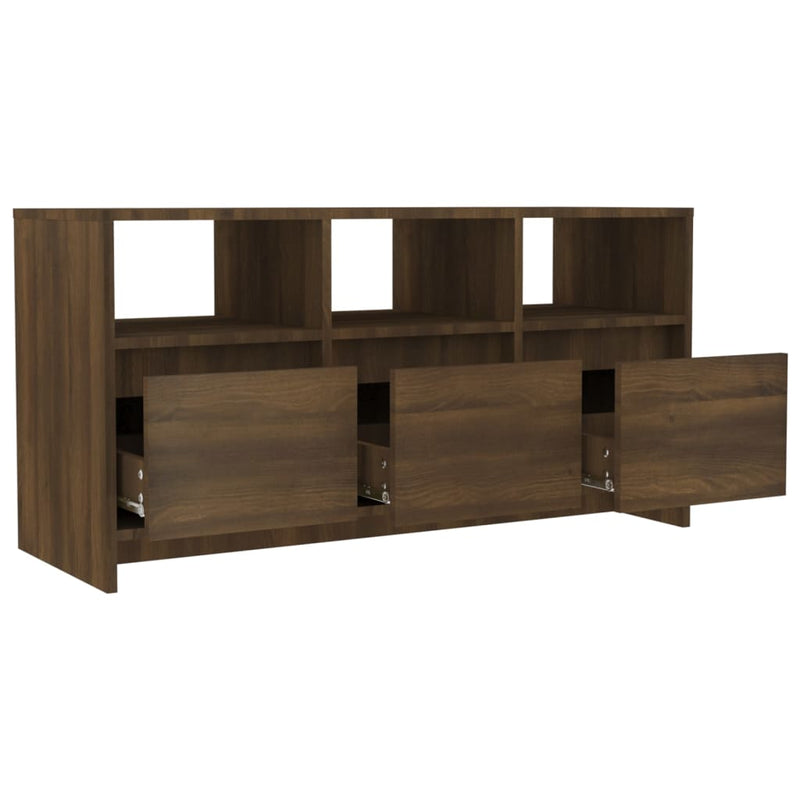 TV Cabinet Brown Oak 102x37.5x52.5 cm Engineered Wood
