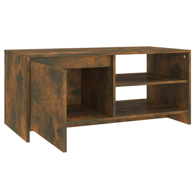 Coffee Table Smoked Oak 102x50x45 cm Engineered Wood