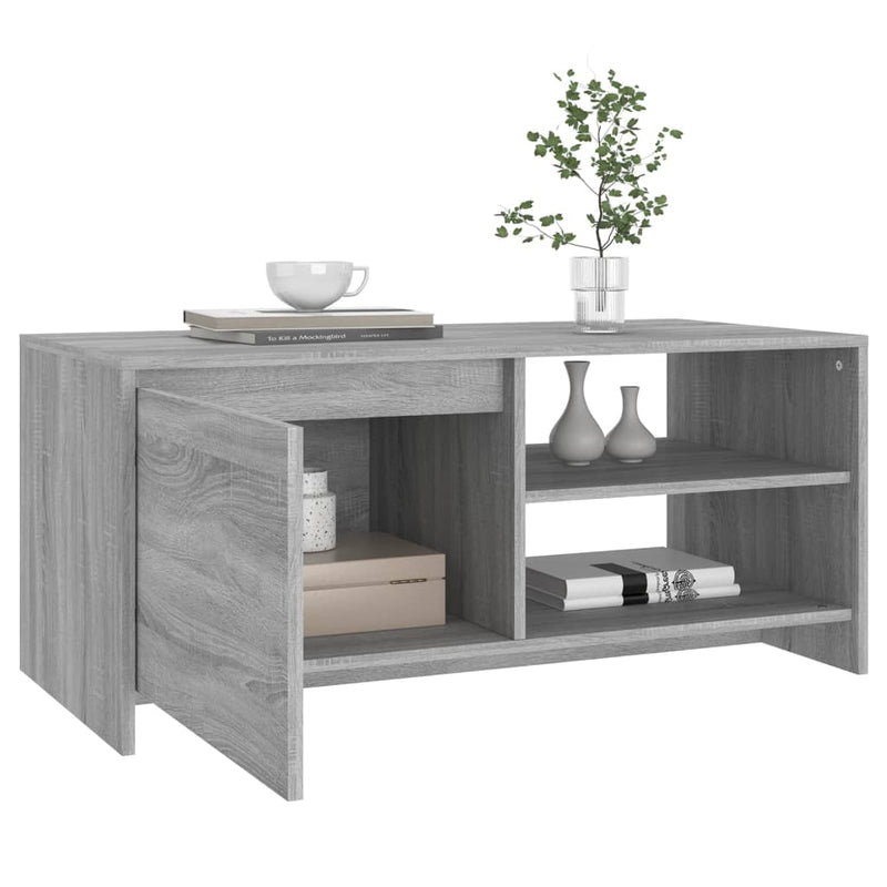 Coffee Table Grey Sonoma 102x50x45 cm Engineered Wood