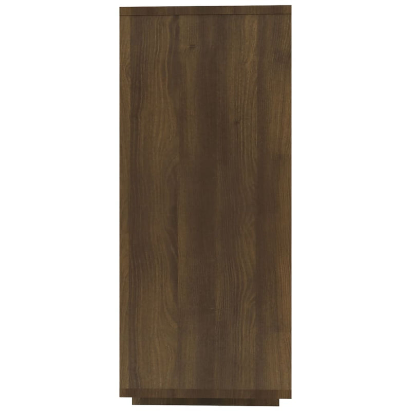 Sideboard Brown Oak 120x30x75 cm Engineered Wood