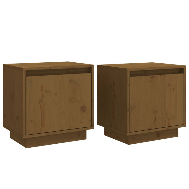 Bedside Cabinets 2 pcs Honey Brown 40x30x40 cm Solid Wood Pine