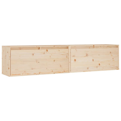 Wall Cabinets 2 pcs 80x30x35 cm Solid Wood Pine