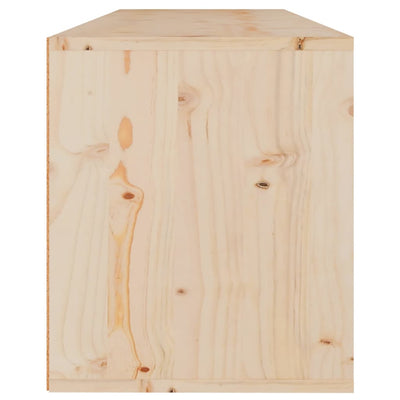 Wall Cabinet 100x30x35 cm Solid Wood Pine