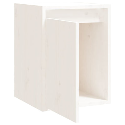 Wall Cabinet White 30x30x40 cm Solid Wood Pine