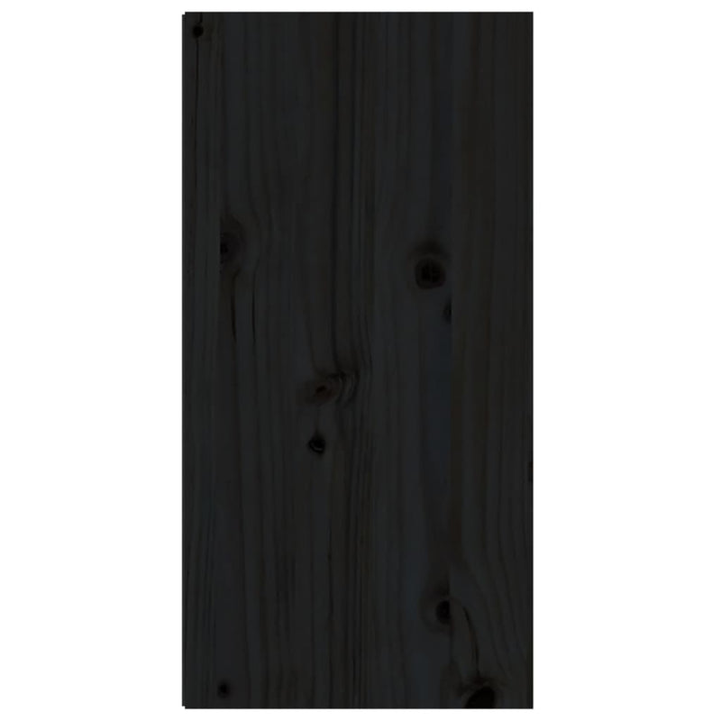 Wall Cabinet Black 30x30x60 cm Solid Wood Pine