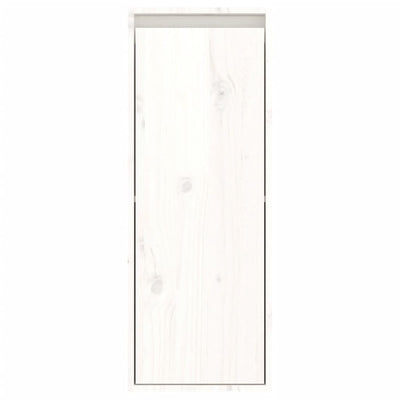 Wall Cabinet White 30x30x80 cm Solid Wood Pine