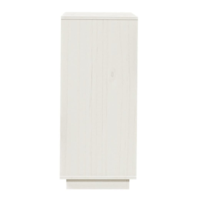 Shoe Cabinet White 35x35x80 cm Solid Wood Pine