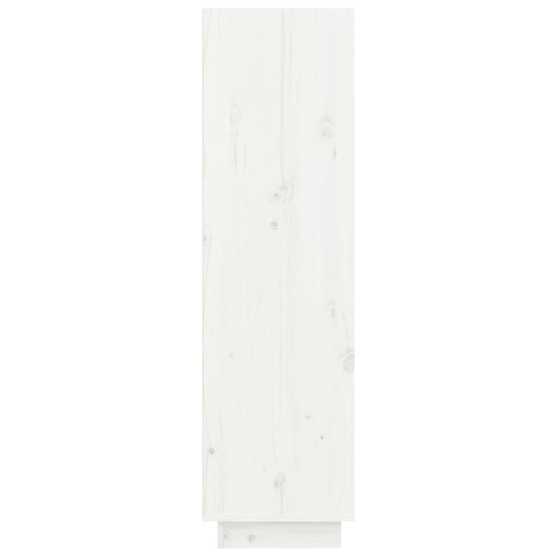 Shoe Cabinet White 60x34x105 cm Solid Wood Pine
