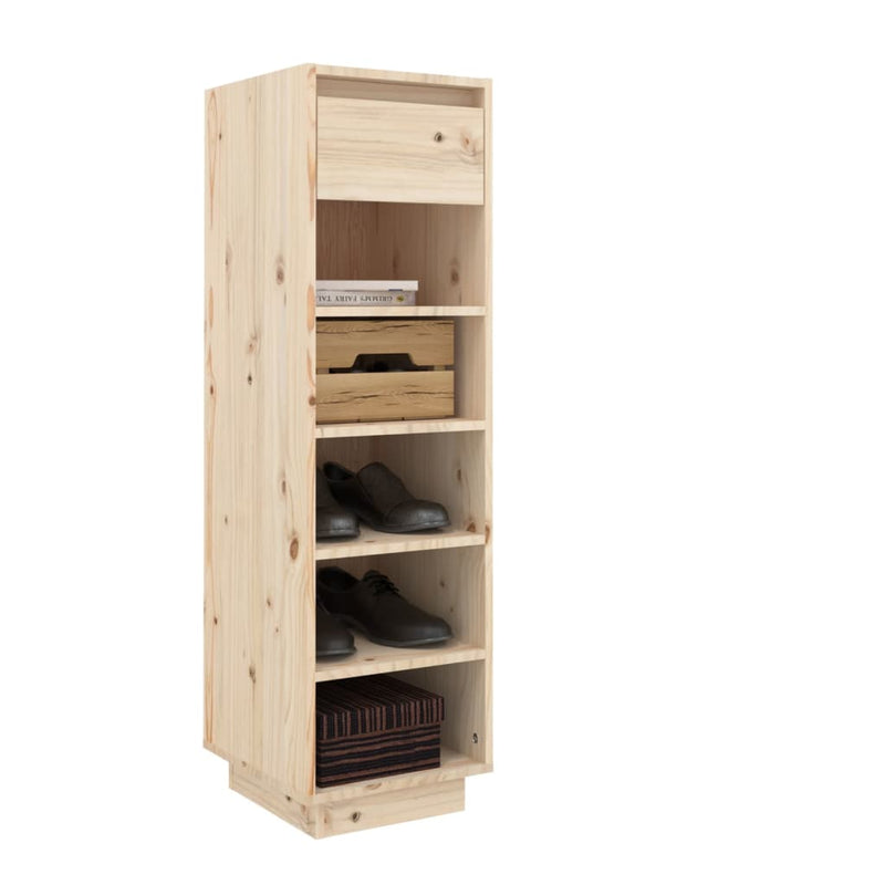 Shoe Cabinet 34x30x105 cm Solid Wood Pine