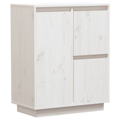Sideboard White 60x34x75 cm Solid Wood Pine