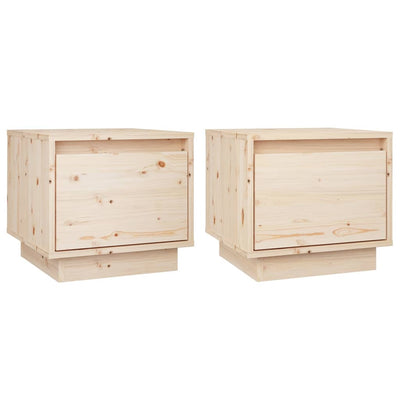 Bedside Cabinets 2 pcs 35x34x32 cm Solid Wood Pine
