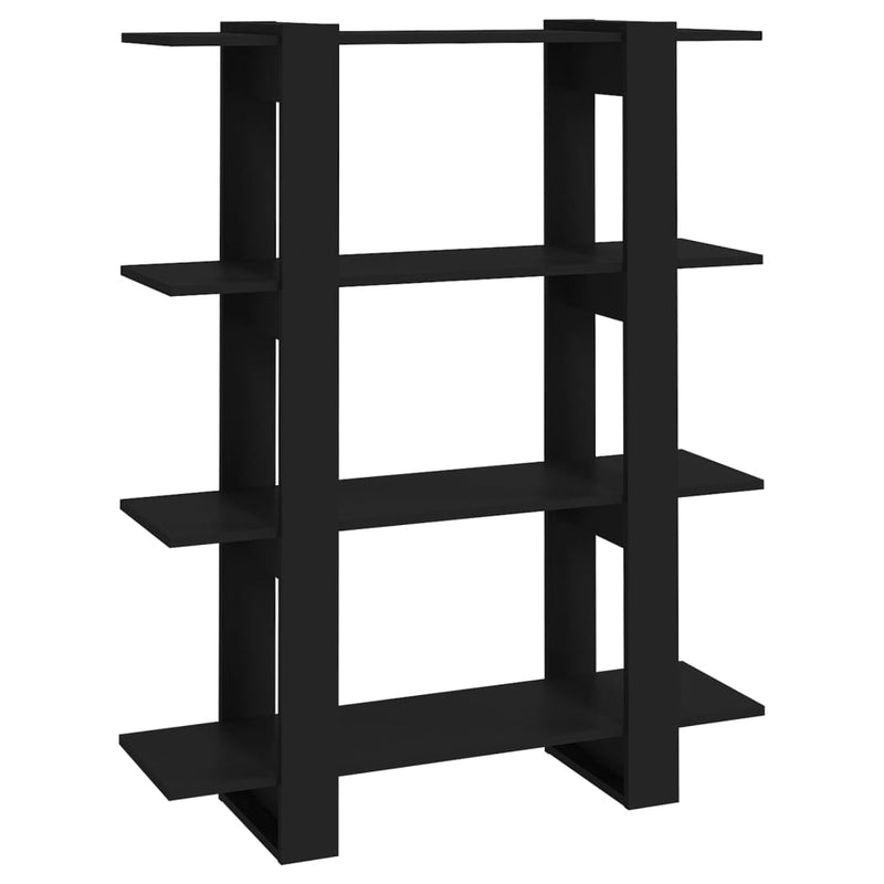 Book Cabinet/Room Divider Black 100x30x123.5 cm