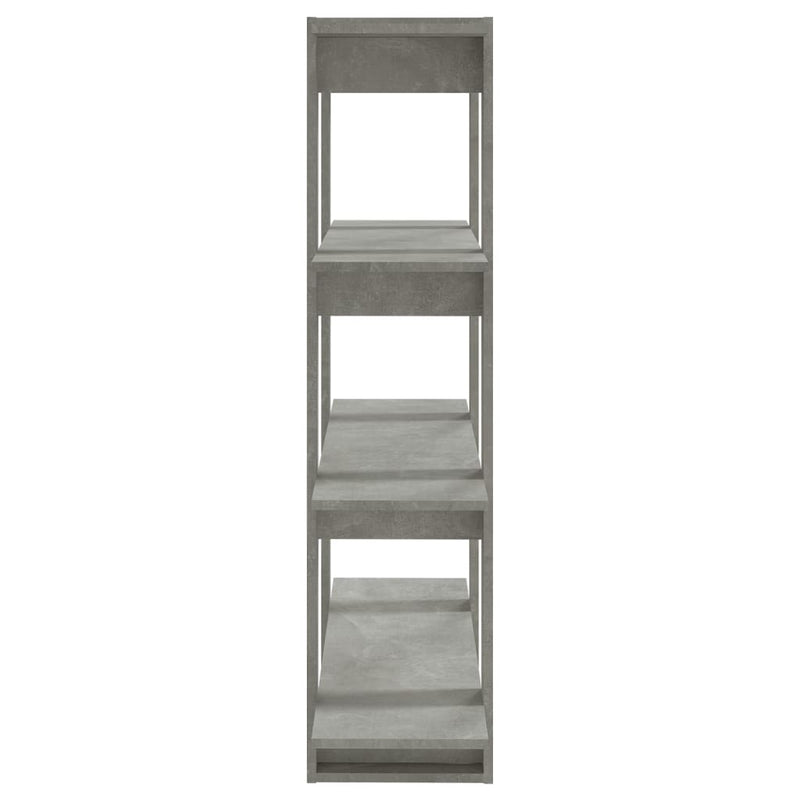 Book Cabinet/Room Divider Concrete Grey 100x30x123.5 cm