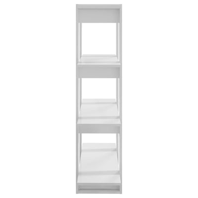 Book Cabinet/Room Divider High Gloss White 100x30x123.5 cm