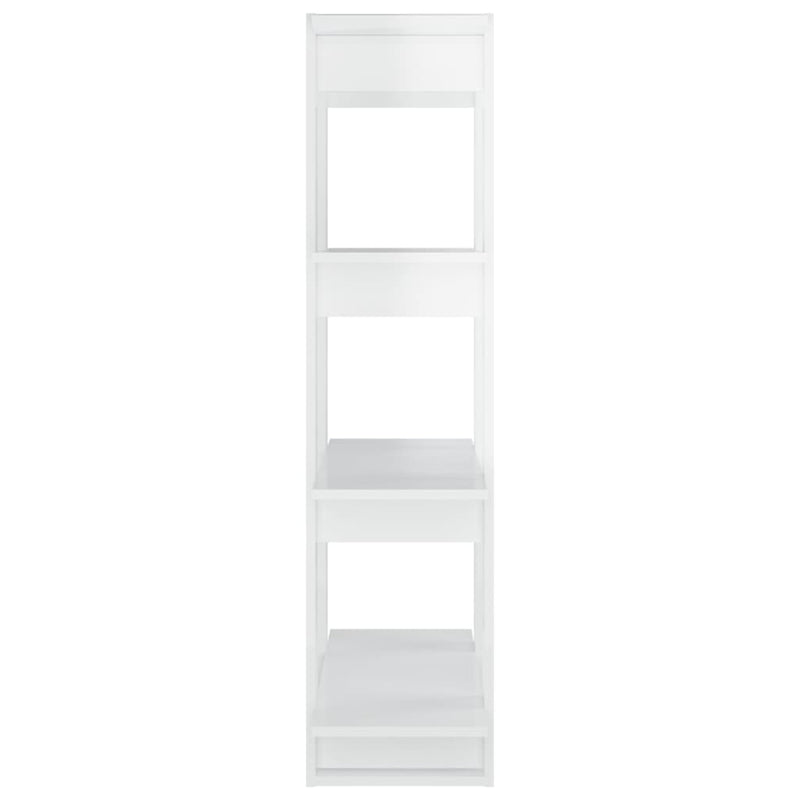 Book Cabinet/Room Divider High Gloss White 80x30x123.5 cm