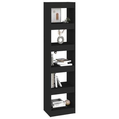 Book Cabinet/Room Divider Black 40x30x166 cm