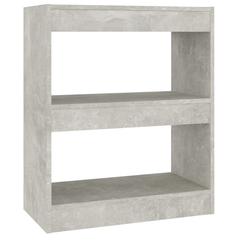 Book Cabinet/Room Divider Concrete Grey 60x30x72 cm