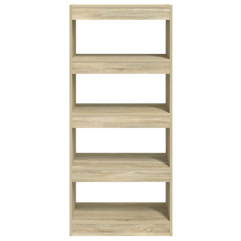 Book Cabinet/Room Divider Sonoma Oak 60x30x135 cm Engineered Wood