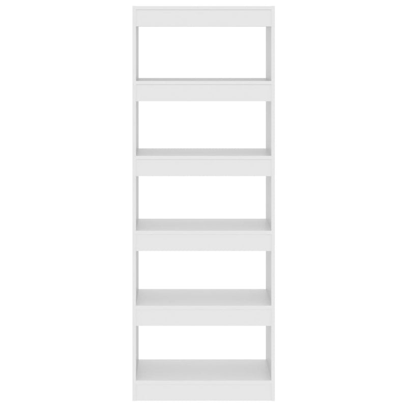 Book Cabinet/Room Divider White 60x30x166 cm Engineered Wood
