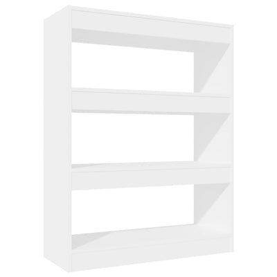 Book Cabinet/Room Divider High Gloss White 80x30x103 cm Engineered wood