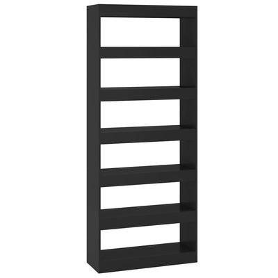 Book Cabinet/Room Divider Black 80x30x198 cm Engineered Wood