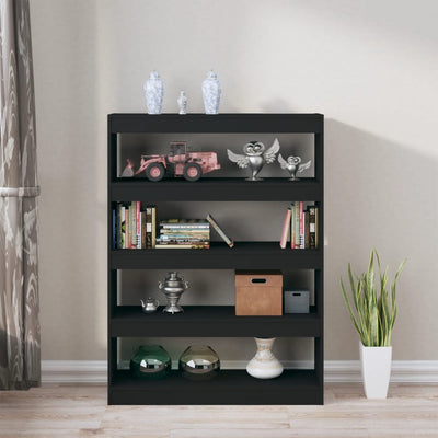 Book Cabinet/Room Divider Black 100x30x135 cm