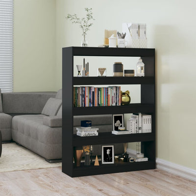 Book Cabinet/Room Divider Black 100x30x135 cm