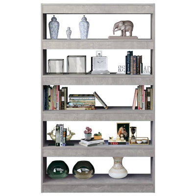 Book Cabinet/Room Divider Concrete Grey 100x30x166 cm