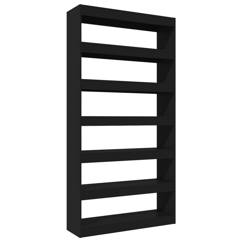 Book Cabinet/Room Divider Black 100x30x198 cm Engineered wood