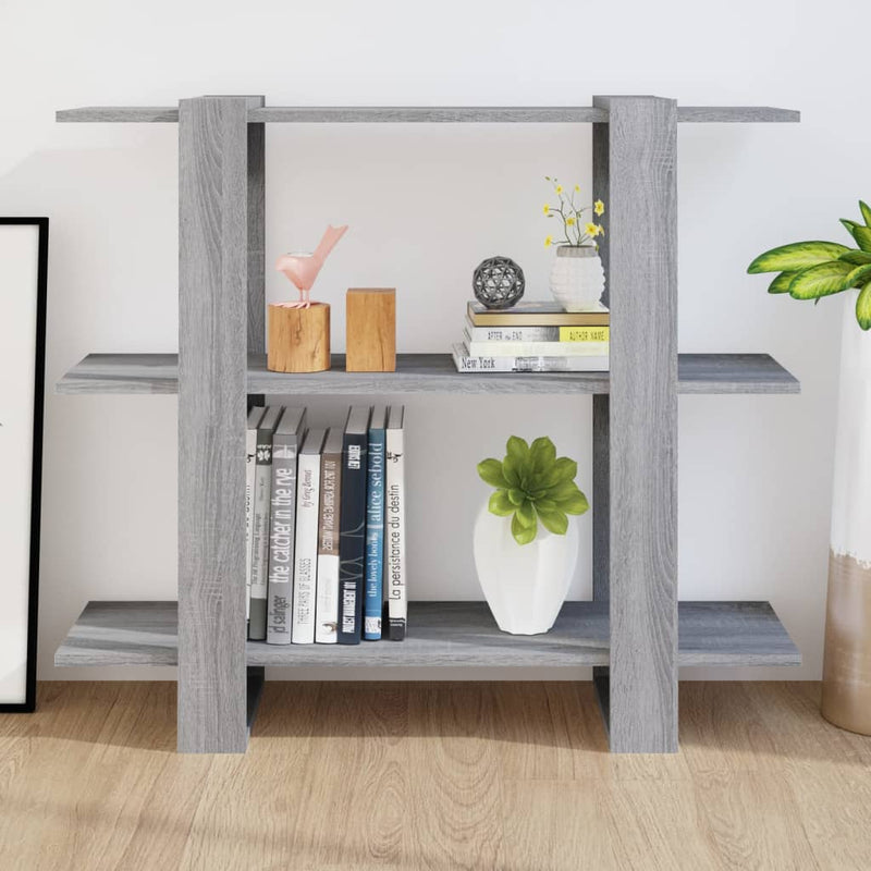 Book Cabinet/Room Divider Grey Sonoma 100x30x87 cm