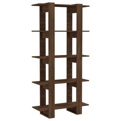 Book Cabinet/Room Divider Brown Oak 80x30x160 cm Engineered Wood