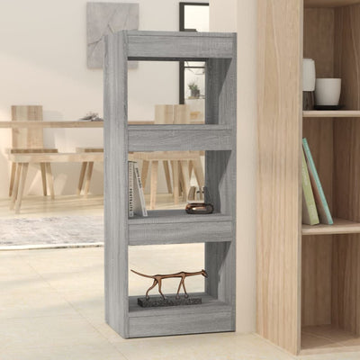 Book Cabinet/Room Divider Grey Sonoma 40x30x103 cm Engineered Wood