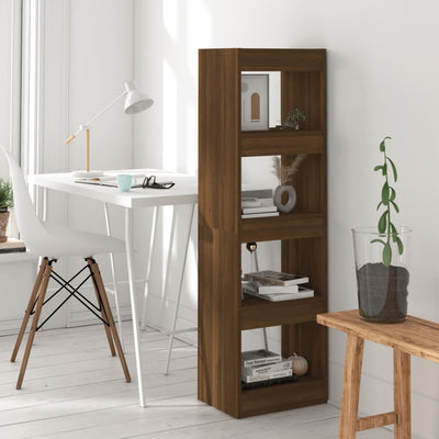 Book Cabinet/Room Divider Brown Oak 40x30x135 cm