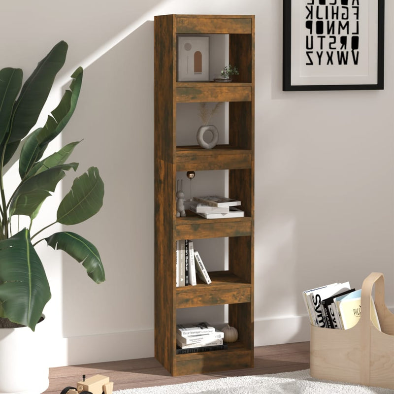 Book Cabinet/Room Divider Smoked Oak 40x30x166 cm