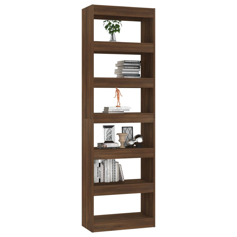 Book Cabinet/Room Divider Brown Oak 60x30x198cm