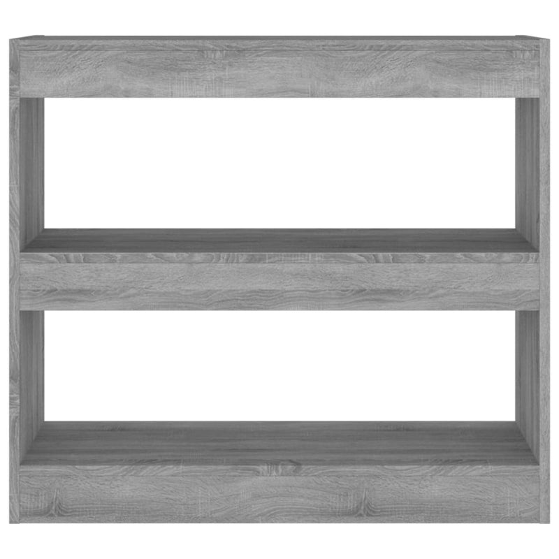Book Cabinet/Room Divider Grey Sonoma 80x30x72 cm