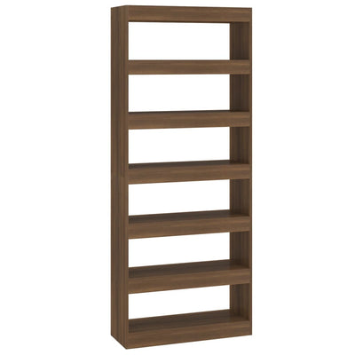 Book Cabinet/Room Divider Brown Oak 80x30x198 cm Engineered Wood