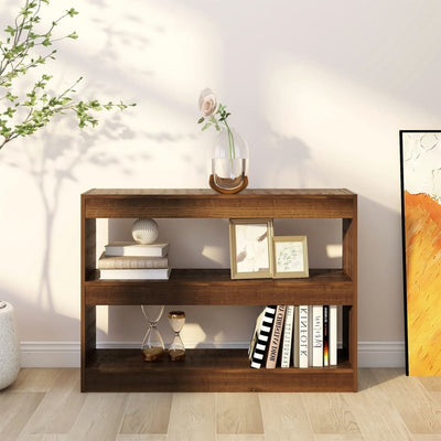 Book Cabinet/Room Divider Brown Oak 100x30x72 cm