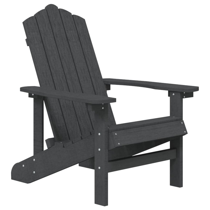 Garden Adirondack Chairs with Table HDPE Anthracite