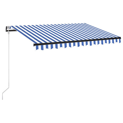 Automatic Retractable Awning 350x250 cm Blue and White