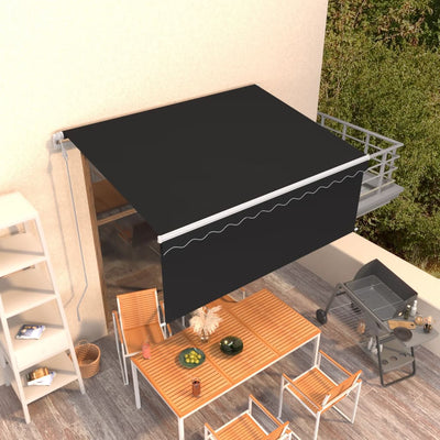 Automatic Retractable Awning with Blind 3.5x2.5m Anthracite