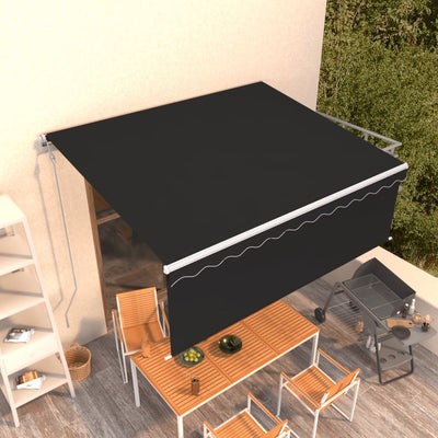 Automatic Retractable Awning with Blind 4.5x3m Anthracite