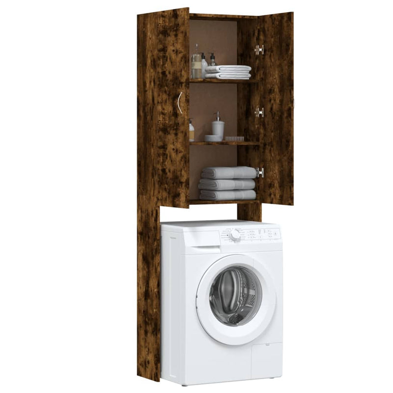 Washing Machine Cabinet Smoked Oak 64x25.5x190 cm
