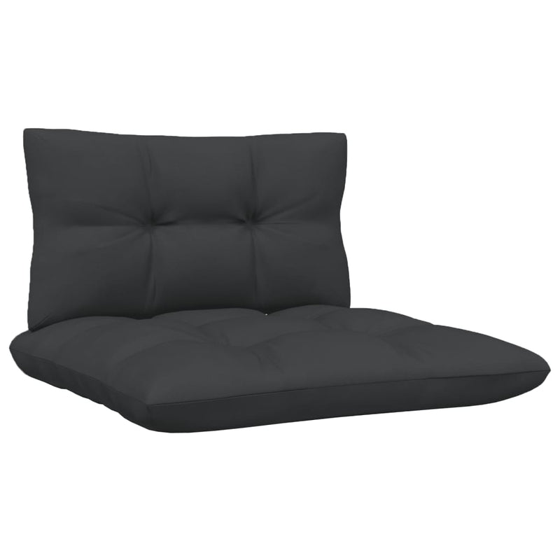 4 Piece Garden Lounge Set with Anthracite Cushions Pinewood