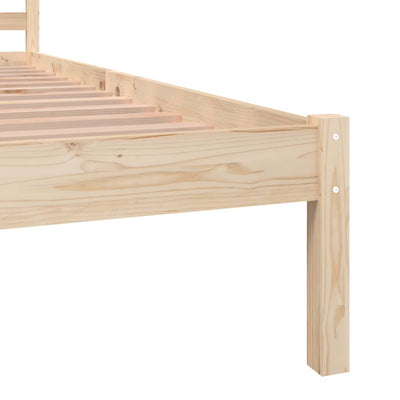 Bed Frame Solid Wood Pine 92x187 cm Single Bed Size